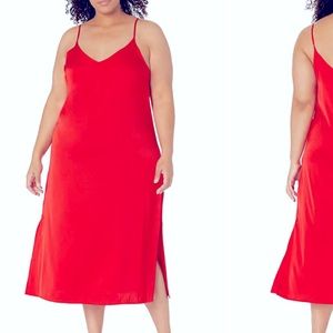The Drop Red Slip Dress